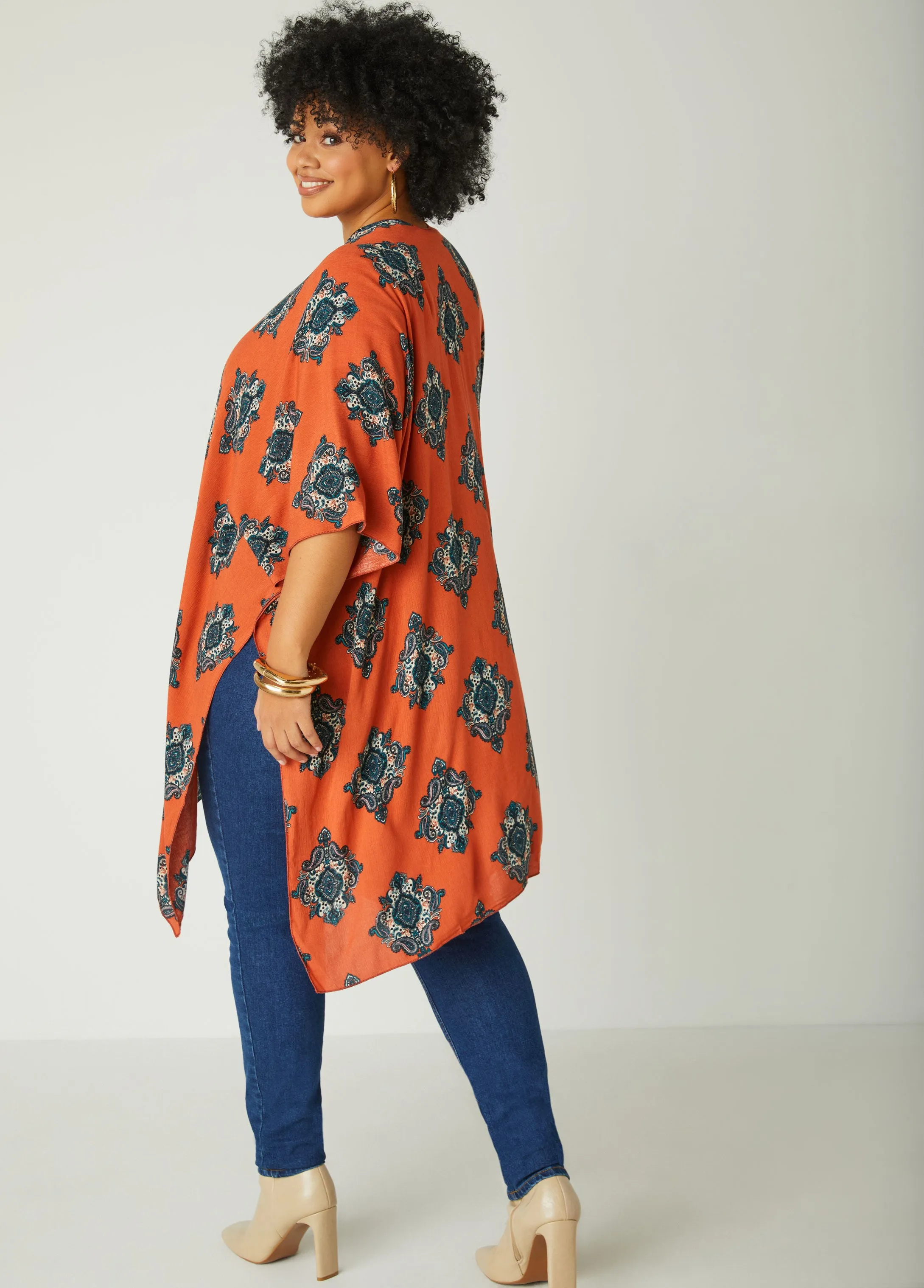 Paisley Print Kimono sold by Ashley Stewart product image thumbnail 2