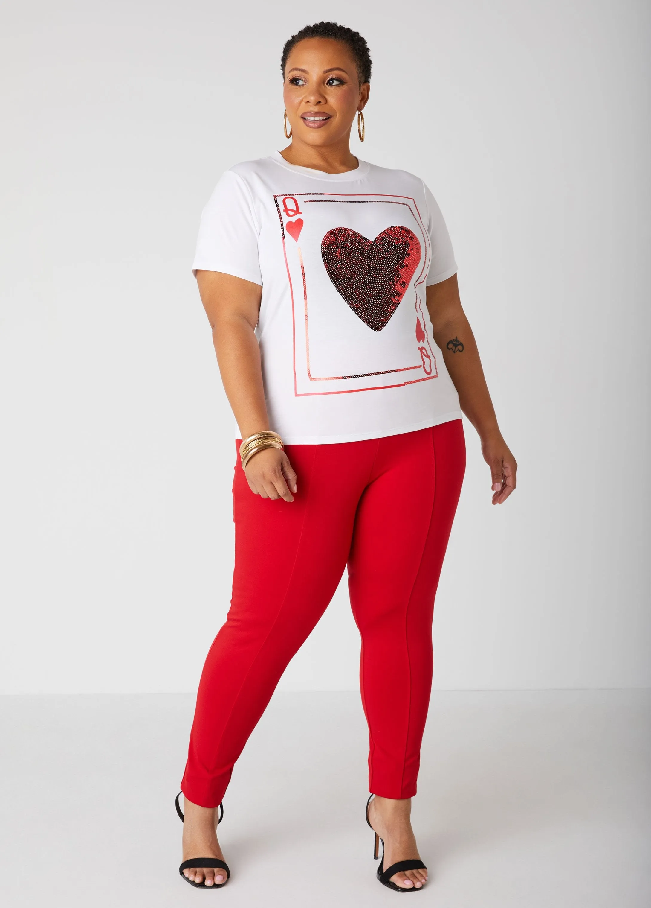 Queen Of Hearts Graphic Tee sold by Ashley Stewart