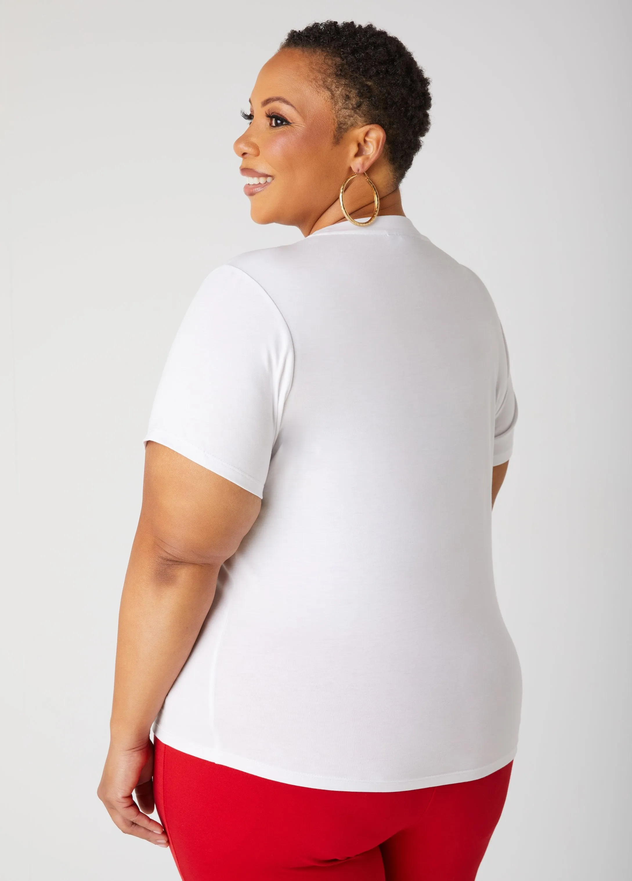 Queen Of Hearts Graphic Tee sold by Ashley Stewart product image thumbnail 2