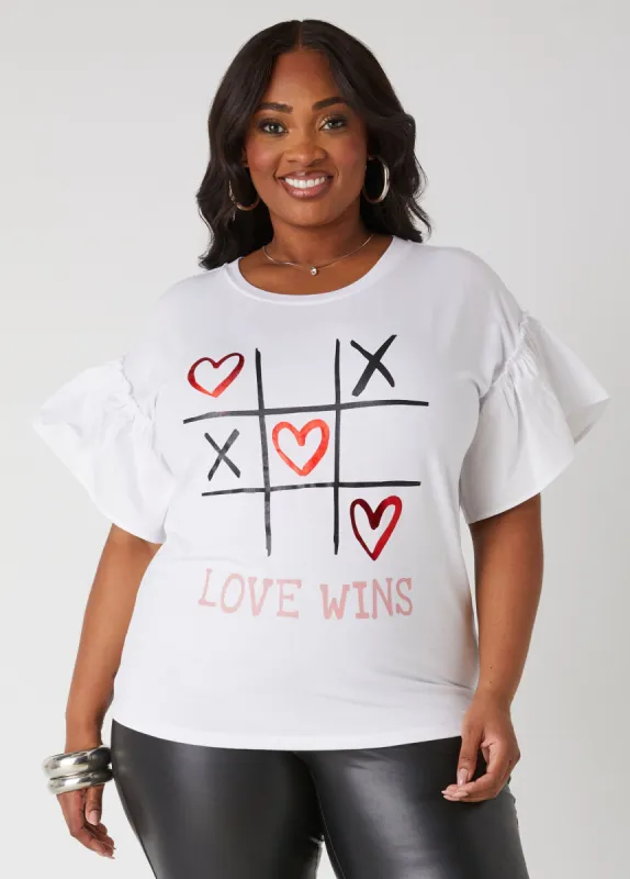 Love Wins Paneled Graphic Tee sold by Ashley Stewart
