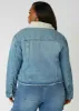 Faux Shearling Lined Denim Jacket sold by Ashley Stewart