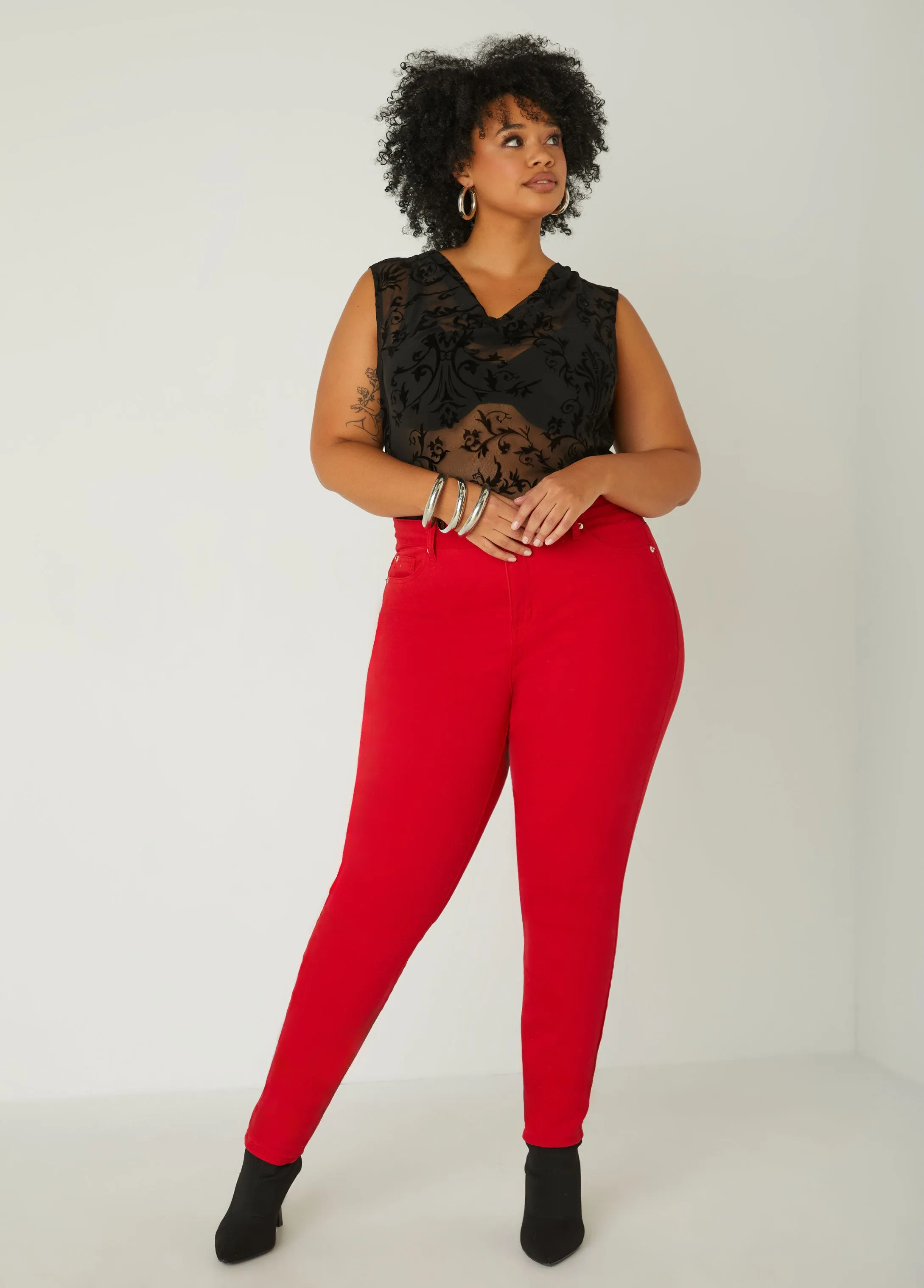 Denim High Rise Jeggings sold by Ashley Stewart product image thumbnail 3