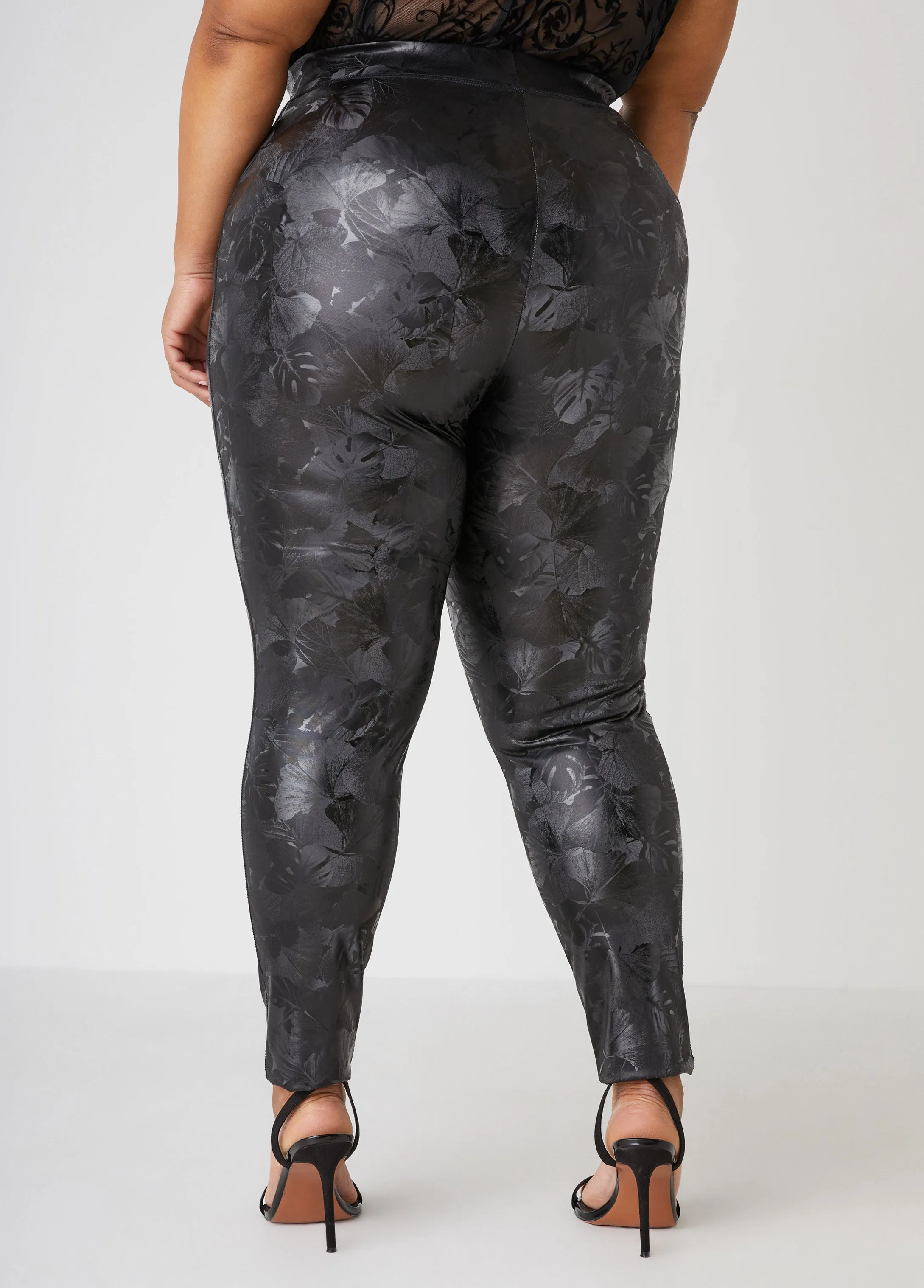Floral Liquid Leggings sold by Ashley Stewart product image thumbnail 2