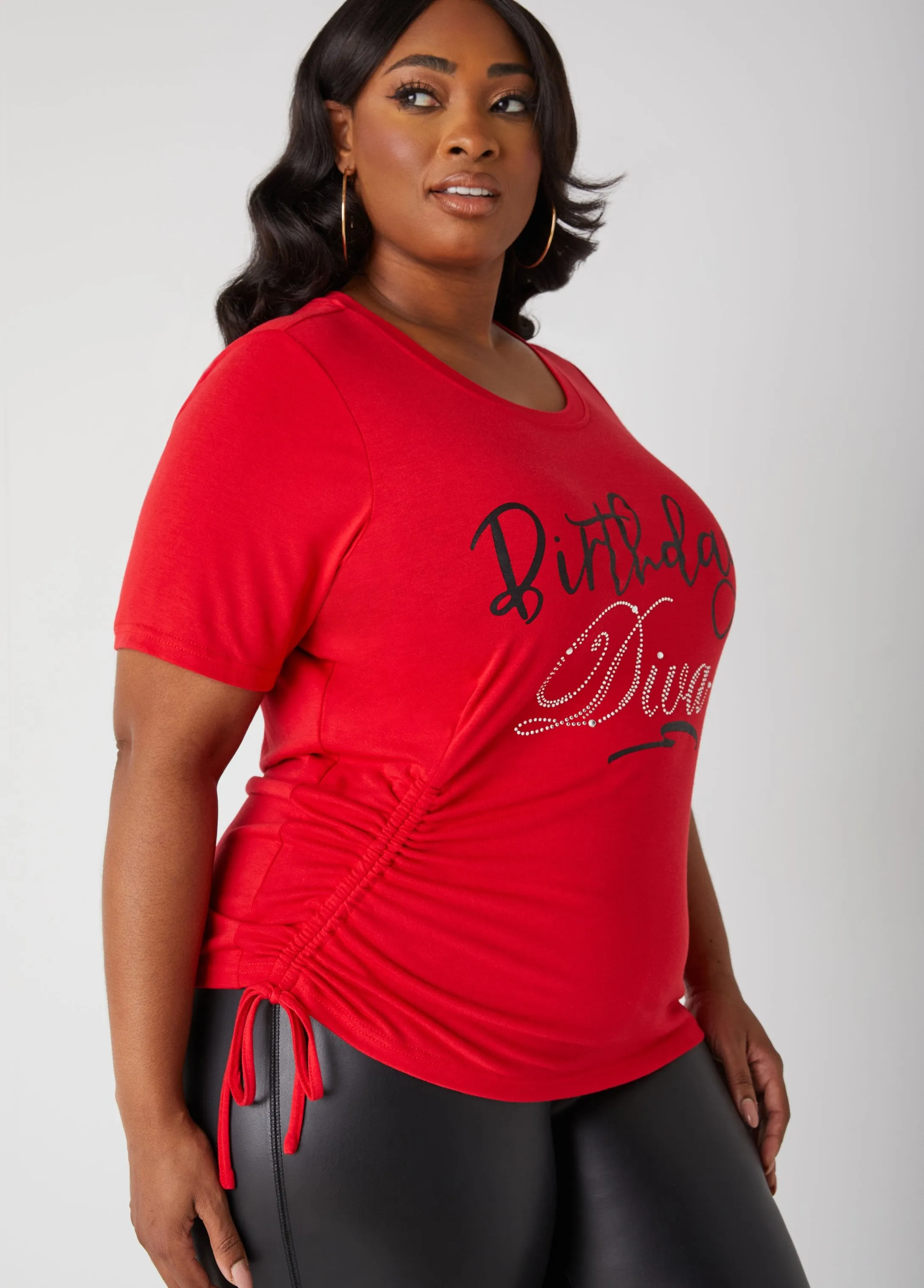 Birthday Diva Graphic Tee sold by Ashley Stewart product image thumbnail 3