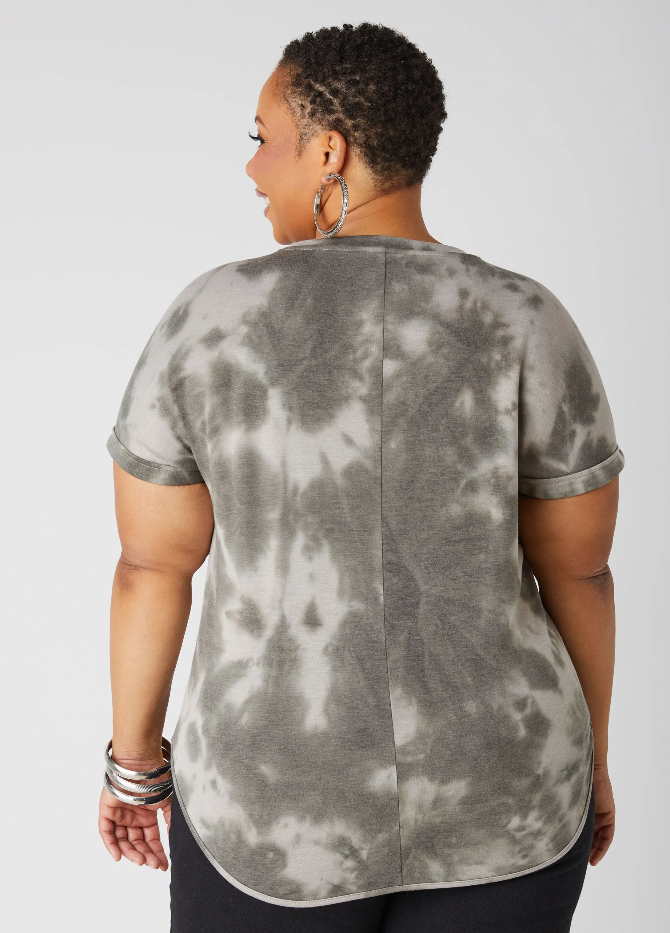 Faith Crystal Tie Dyed Tee sold by Ashley Stewart product image thumbnail 2