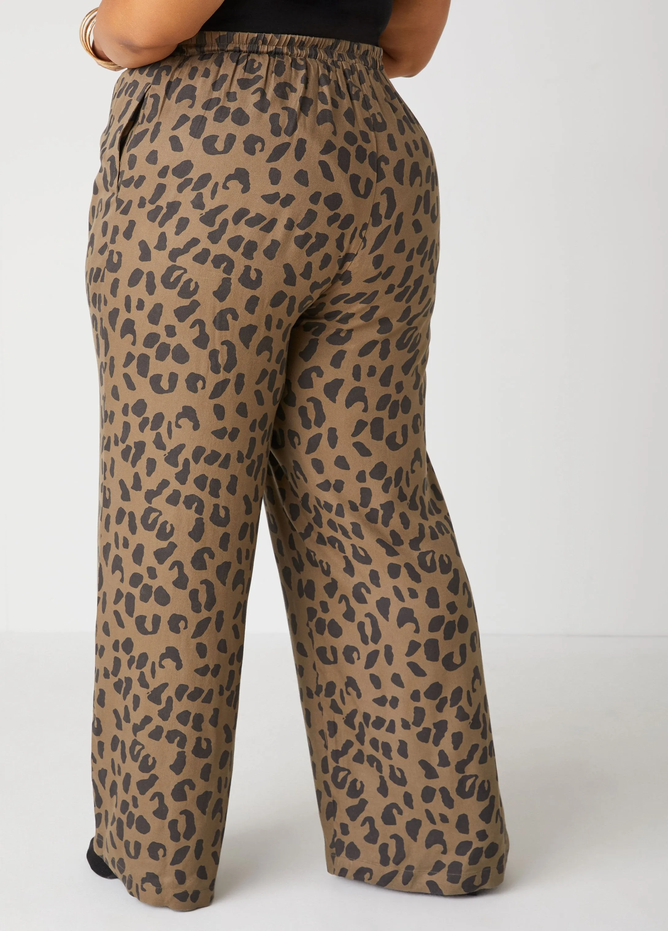 Animal Print Wide Leg Pants sold by Ashley Stewart product image thumbnail 2