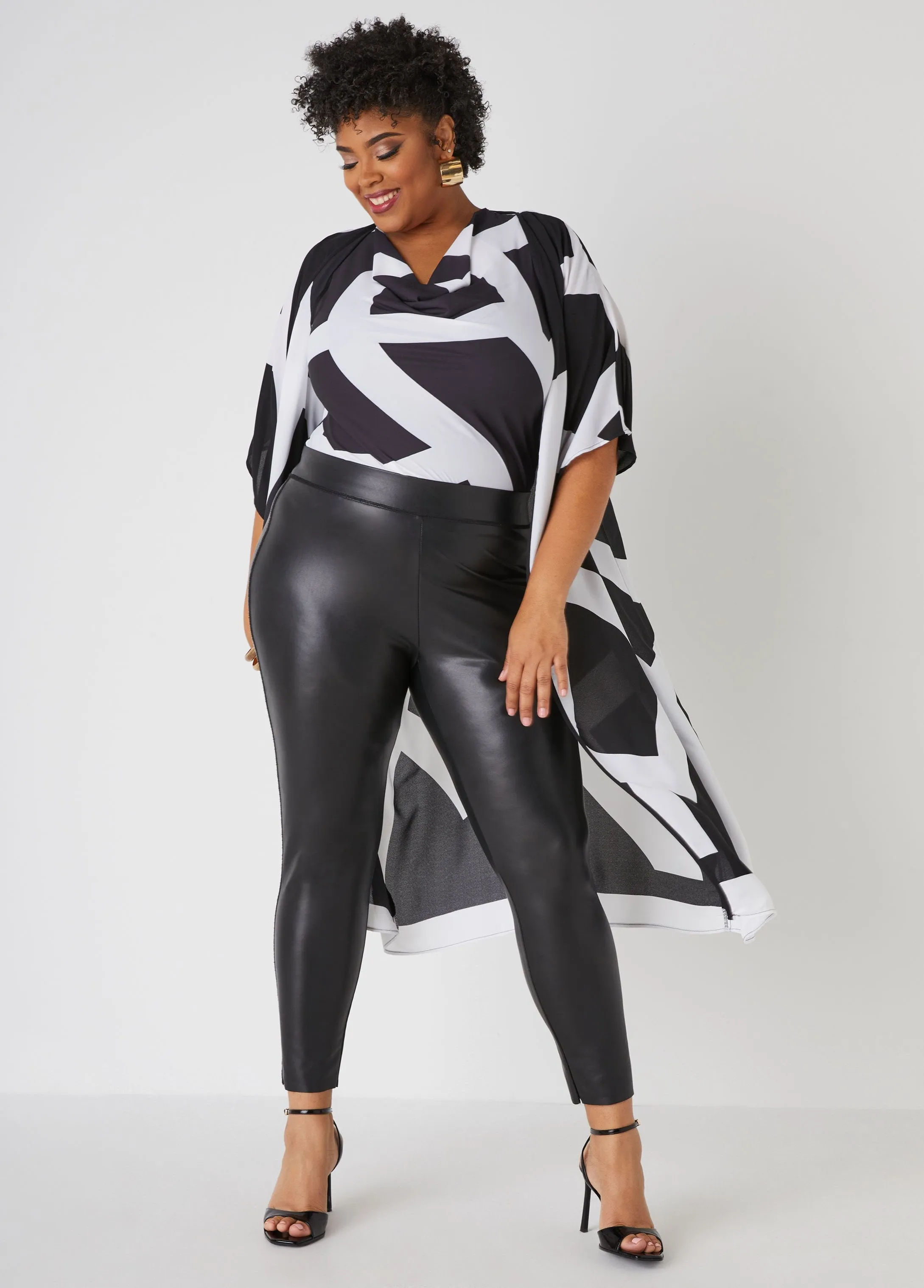Abstract Print Kimono sold by Ashley Stewart product image thumbnail 3
