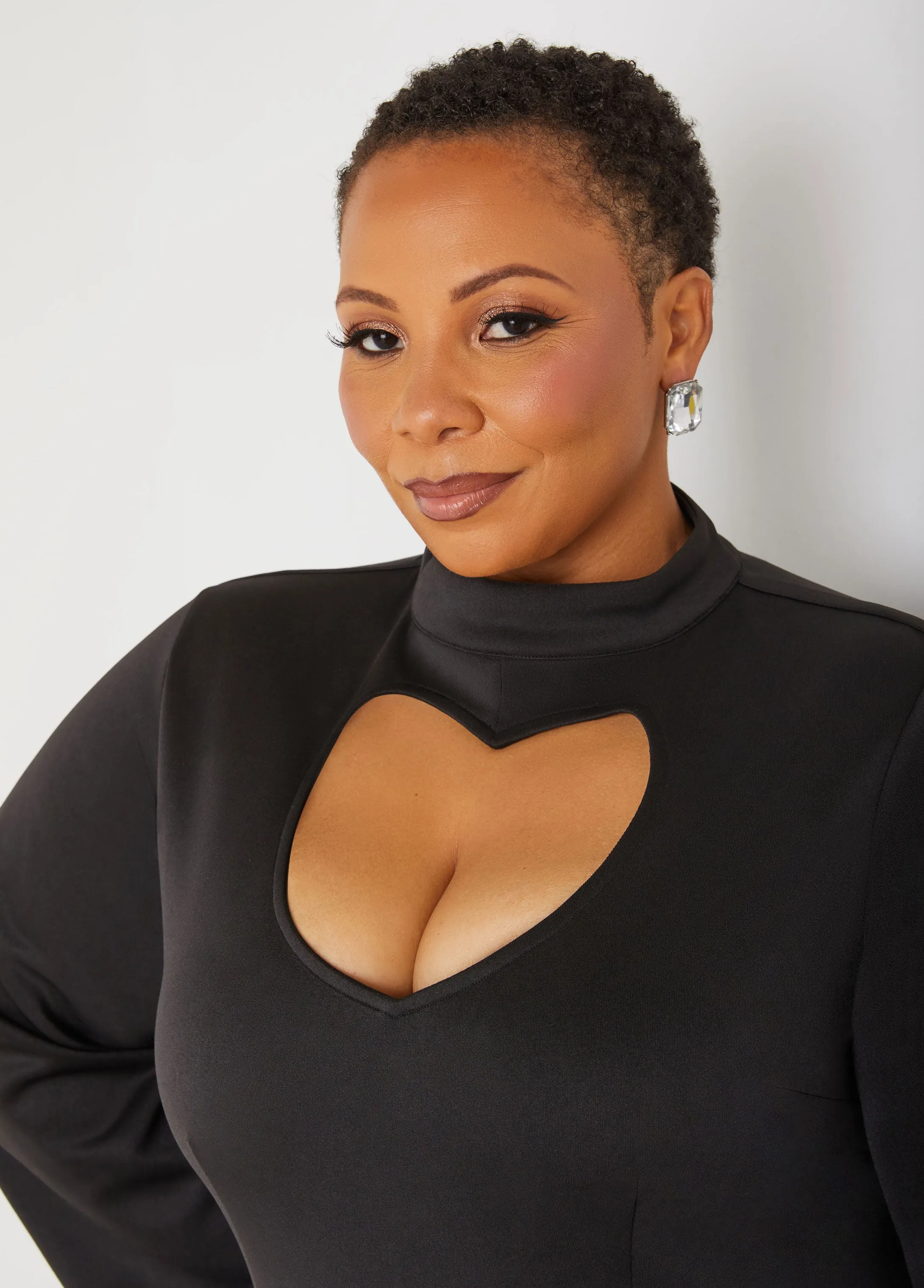 Heart Cutout Bodycon Dress sold by Ashley Stewart product image thumbnail 4