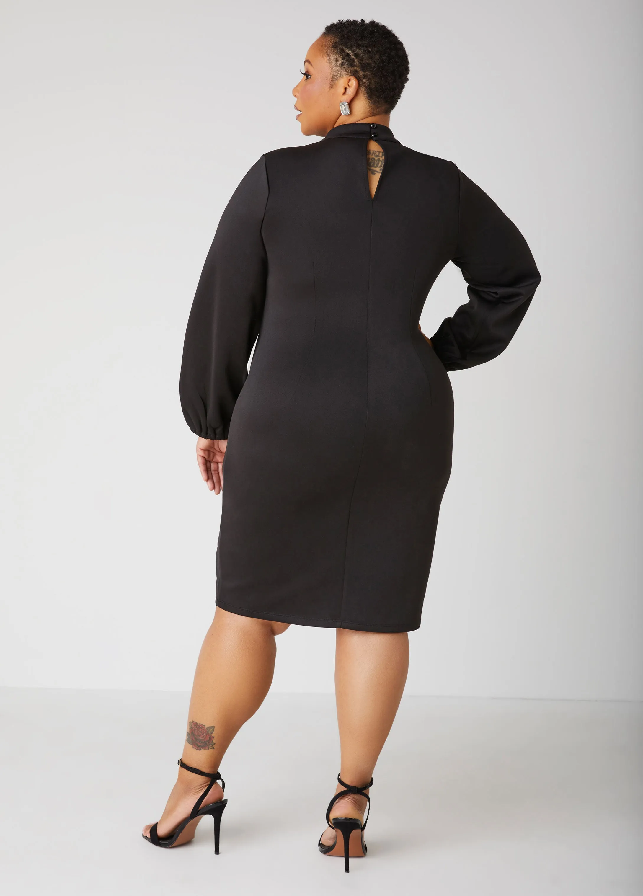 Heart Cutout Bodycon Dress sold by Ashley Stewart product image thumbnail 2