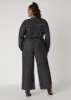 Belted Straight Leg Denim Jumpsuit sold by Ashley Stewart