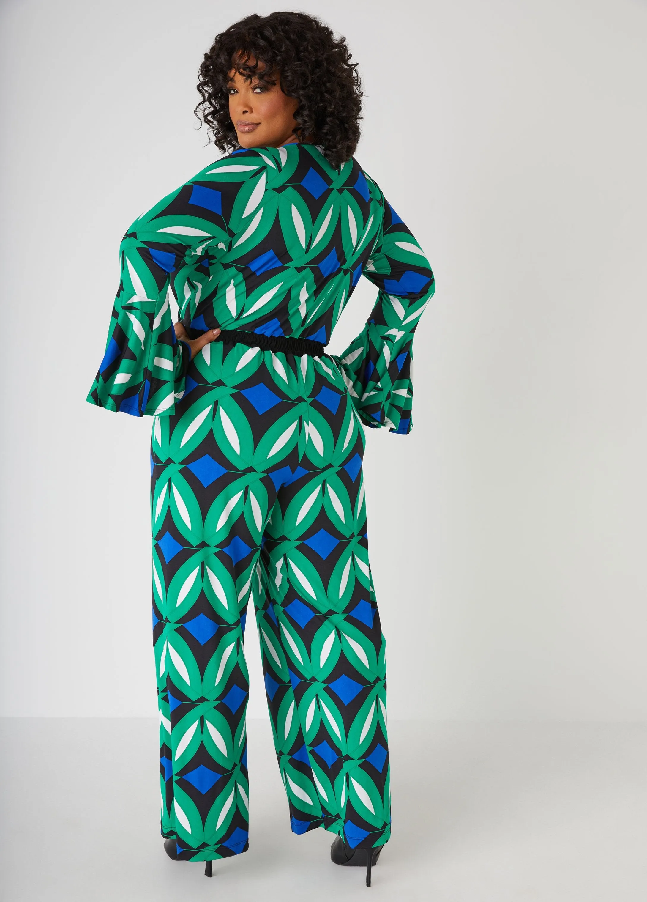 Abstract Print Wide Leg Jumpsuit sold by Ashley Stewart product image thumbnail 2
