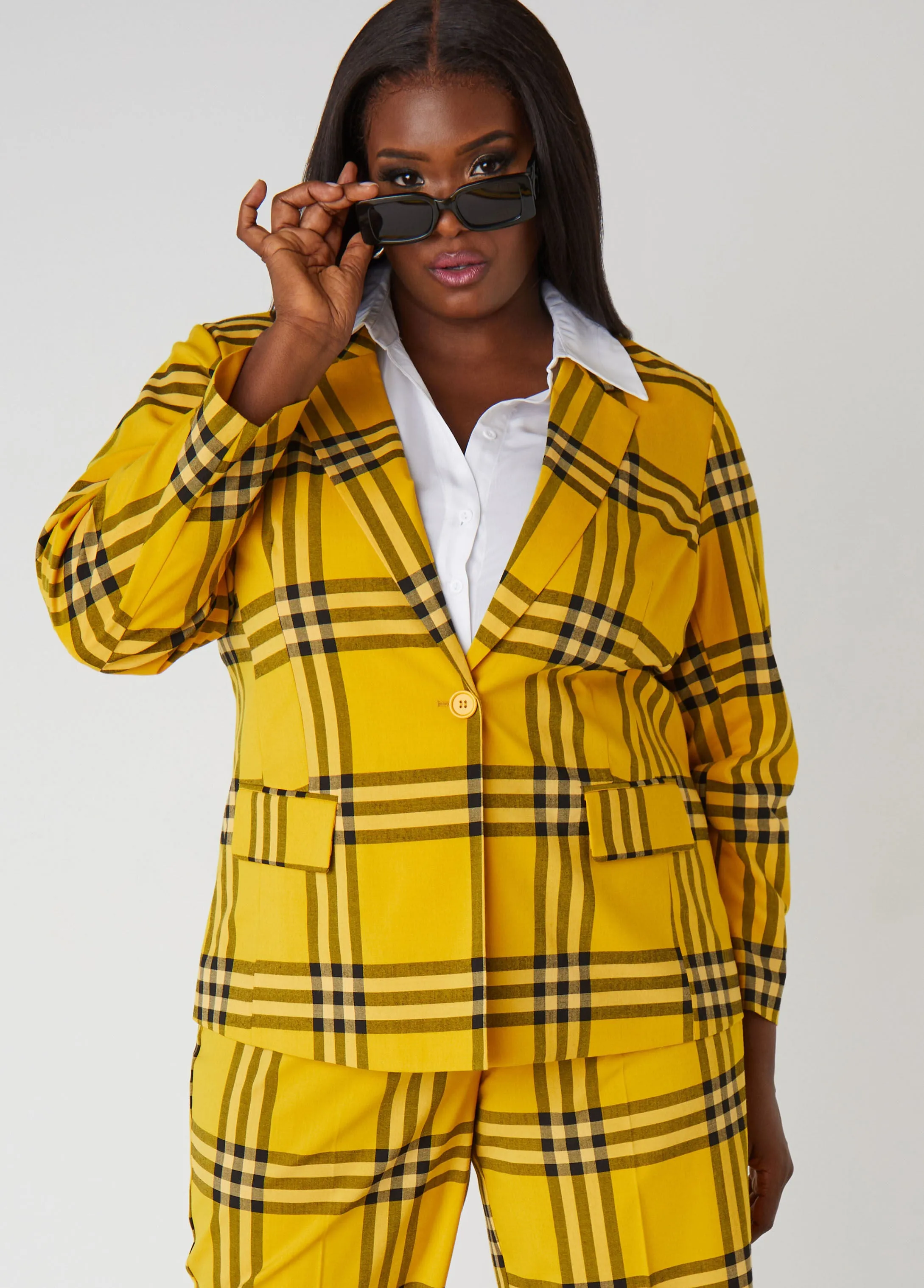 Plaid Twill Blazer sold by Ashley Stewart