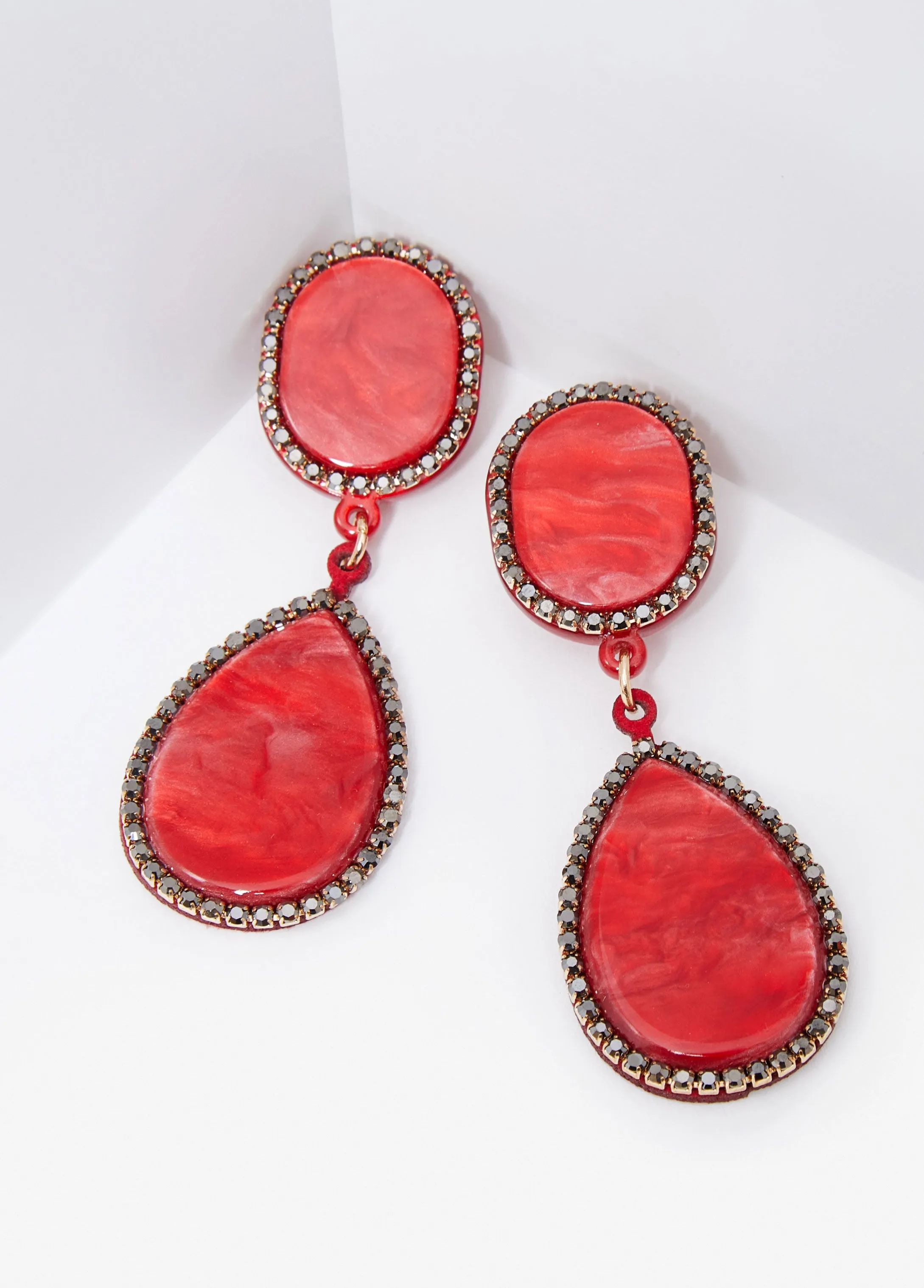 Bead & Crystal Clip On Earrings sold by Ashley Stewart product image thumbnail 2