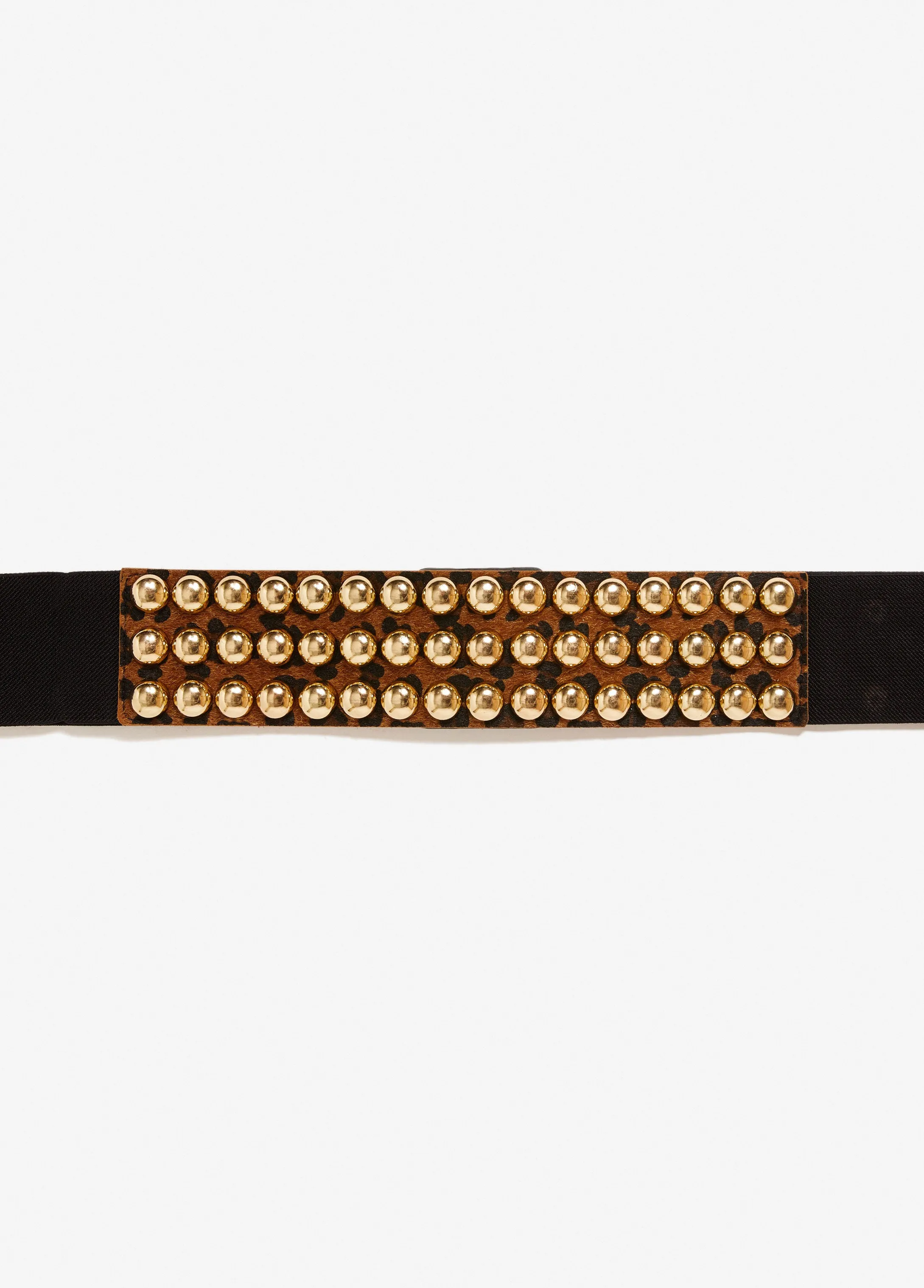 Studded Animal Print Stretch Belt sold by Ashley Stewart product image thumbnail 2