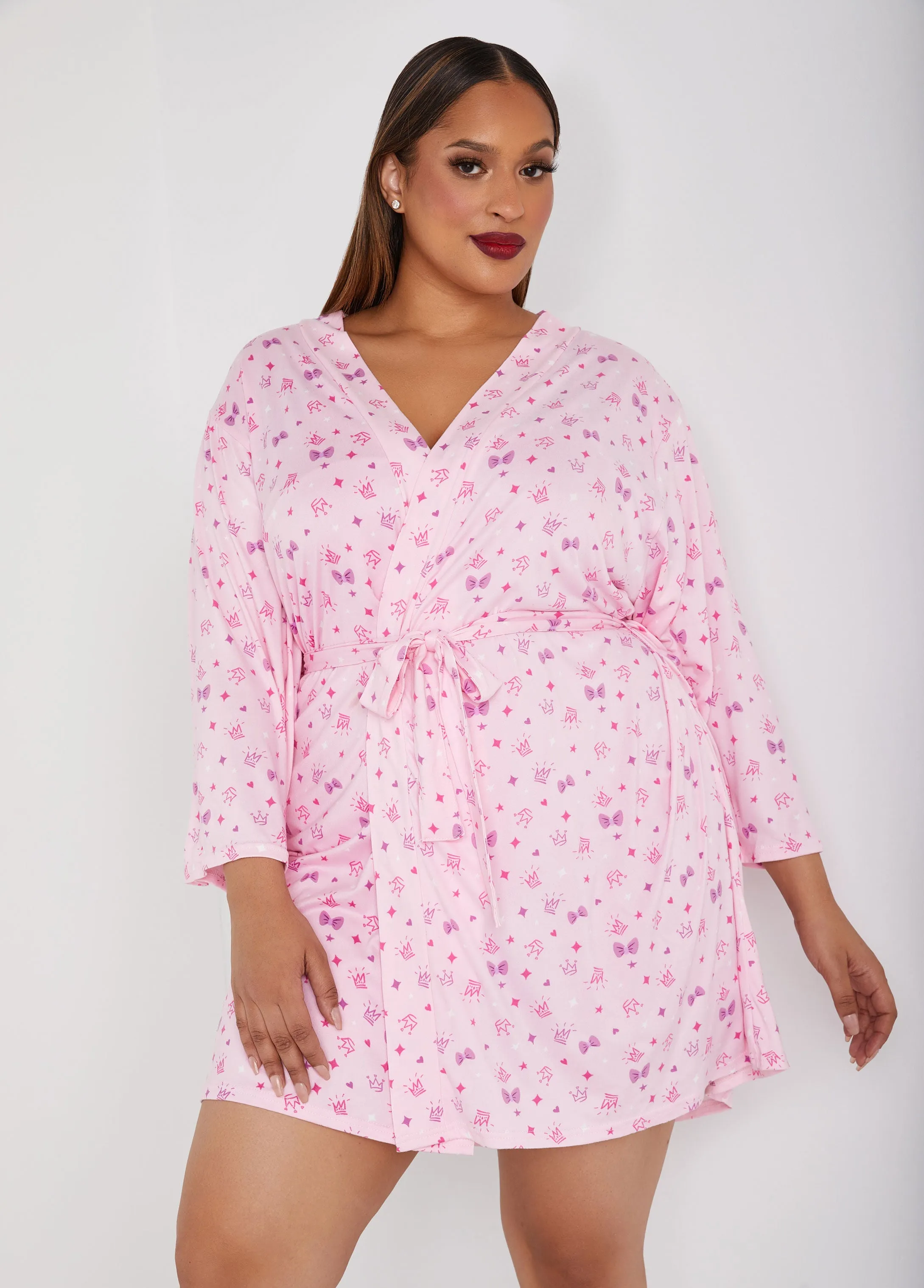 Cozy Couture Princess Robe PJ Set sold by Ashley Stewart product image thumbnail 3
