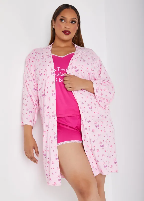 Cozy Couture Princess Robe PJ Set made by Ashley Stewart