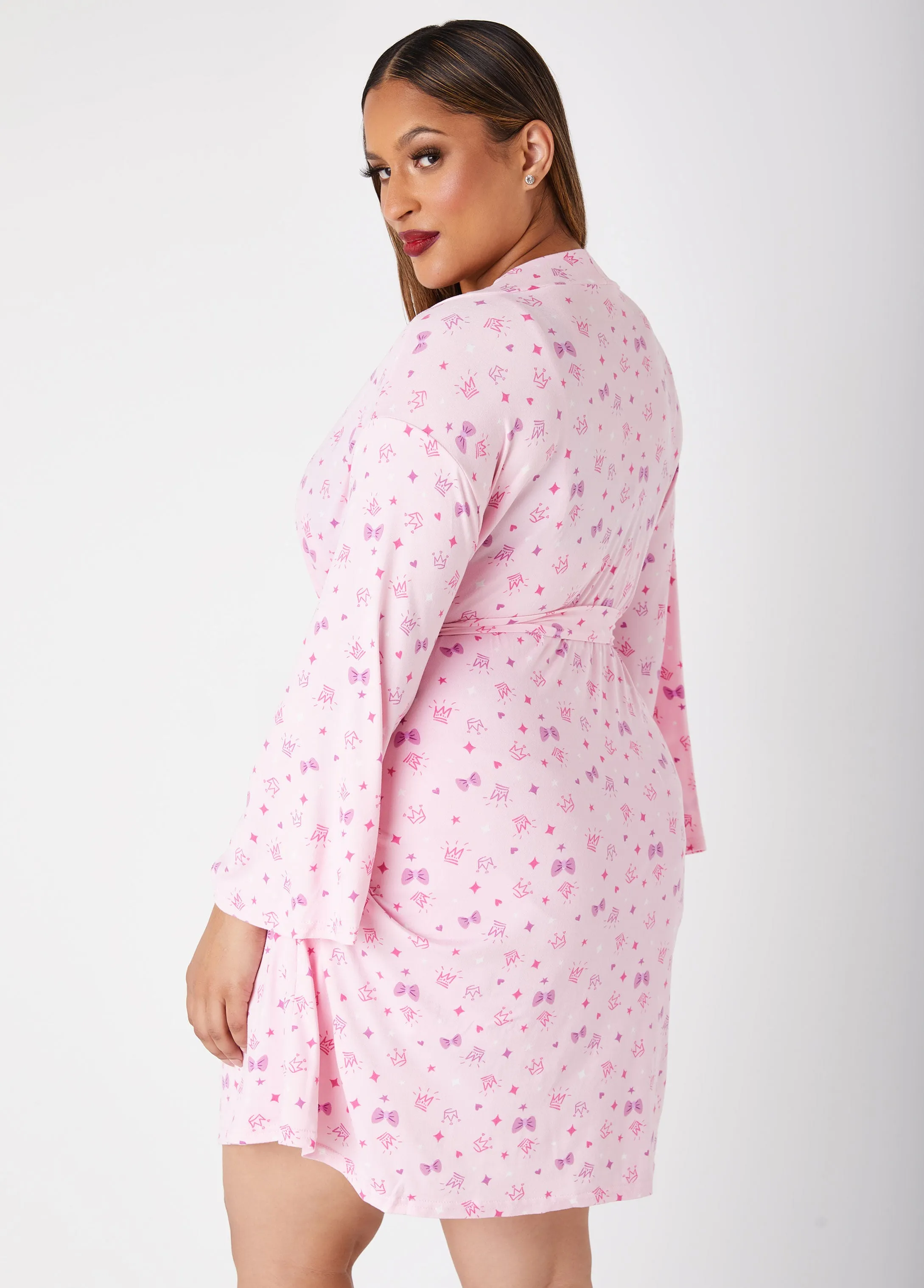 Cozy Couture Princess Robe PJ Set sold by Ashley Stewart product image thumbnail 2