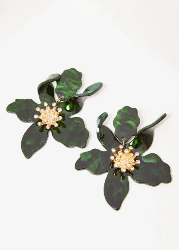 Marbled Flower Earrings sold by Ashley Stewart