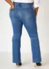 Distressed High Rise Flared Jeans sold by Ashley Stewart