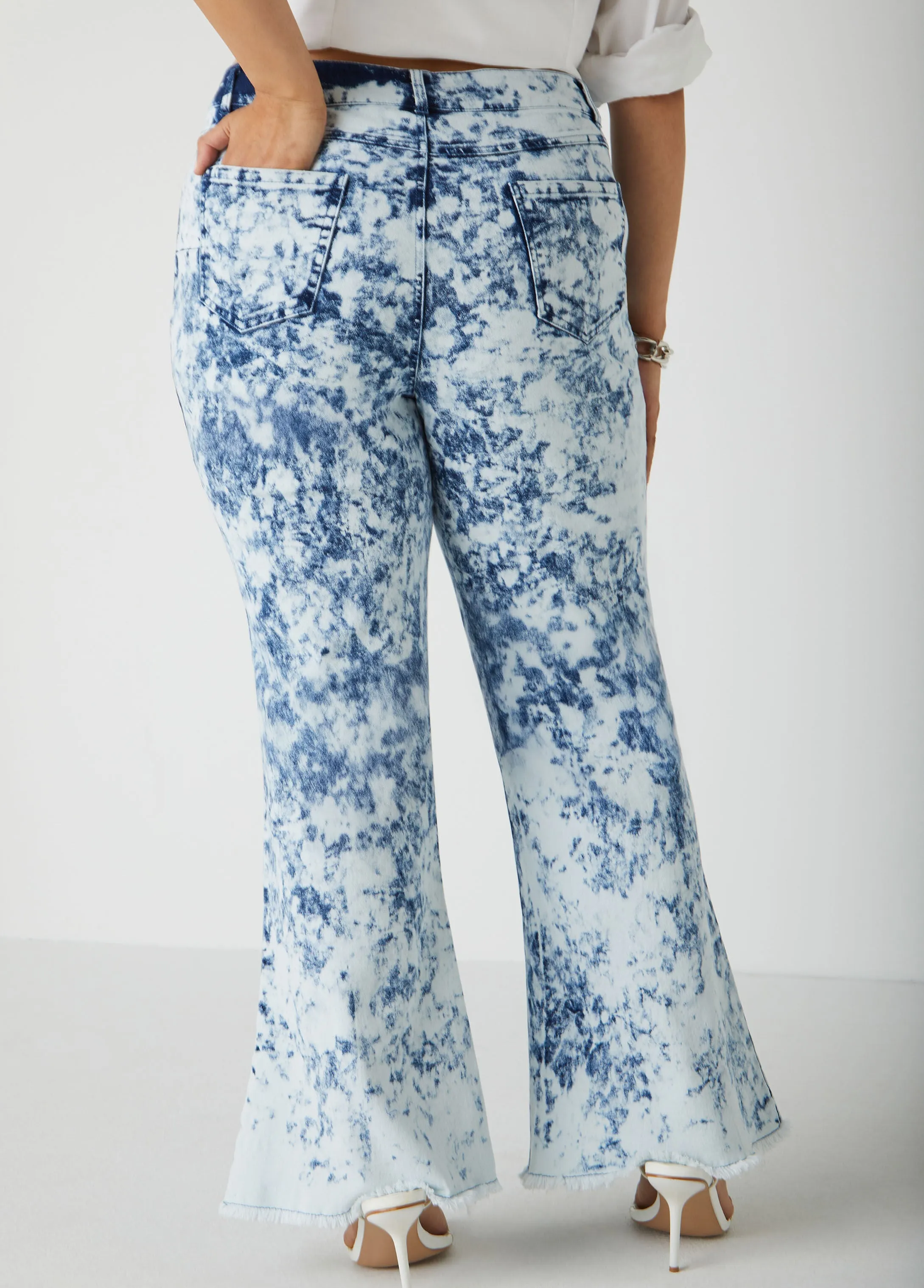 Acid Wash Flared Jeans sold by Ashley Stewart product image thumbnail 2