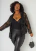 Sequined Embroidered Mesh Jacket sold by Ashley Stewart