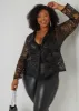 Sequined Embroidered Mesh Jacket sold by Ashley Stewart
