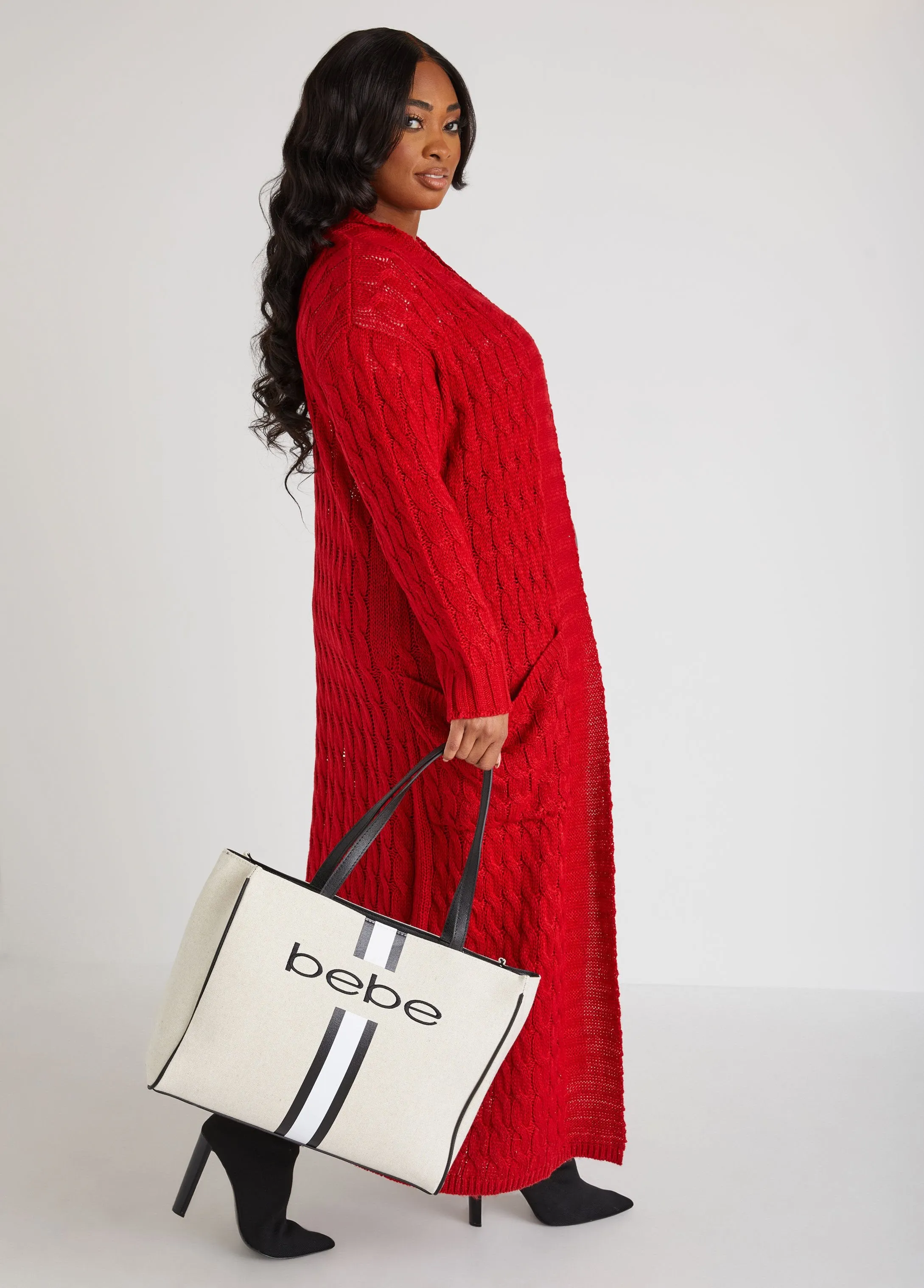 Cable Knit Duster sold by Ashley Stewart product image thumbnail 4