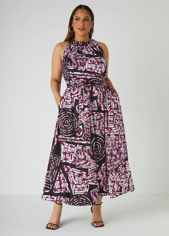 Printed A Line Maxi Dress sold by Ashley Stewart