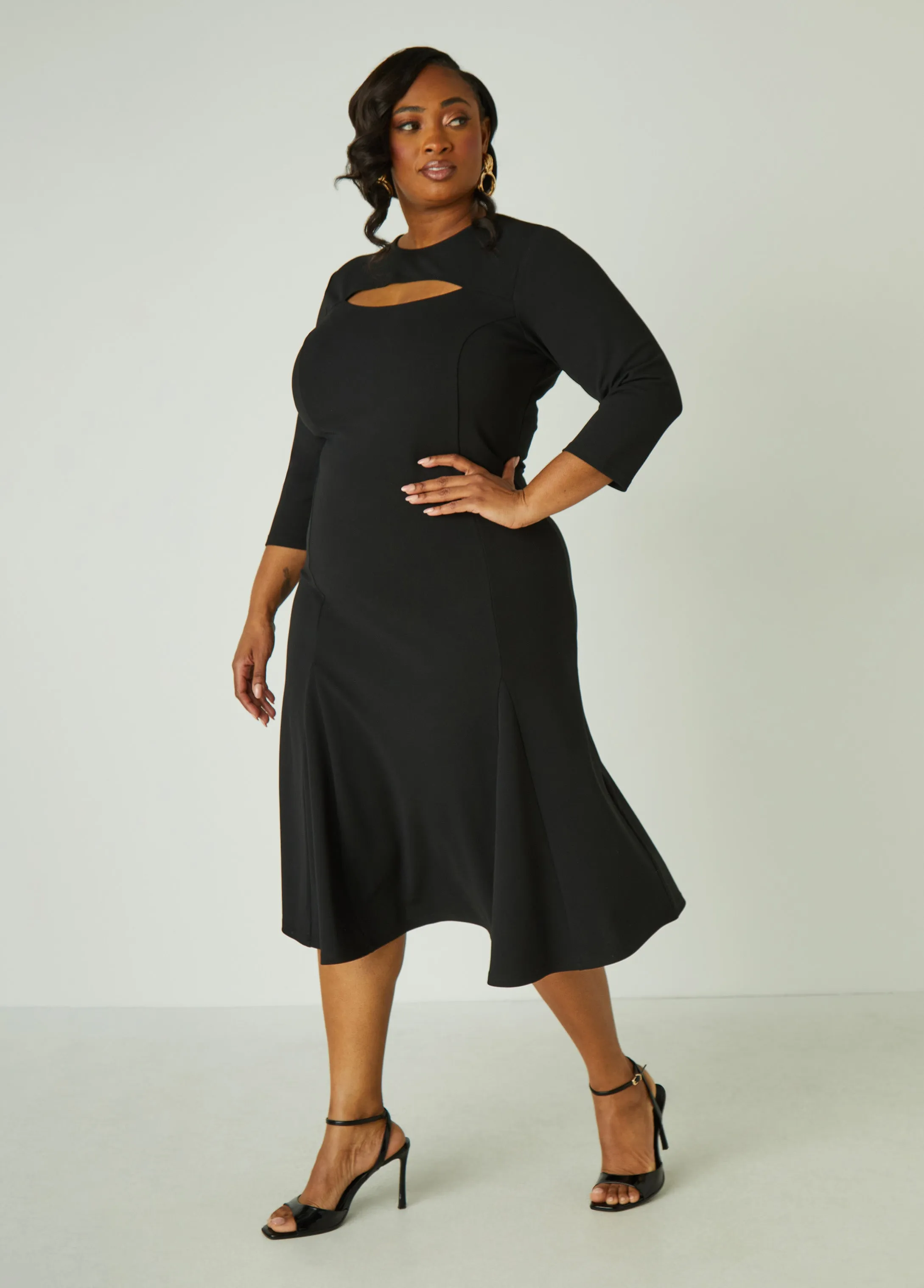 Cutout Midaxi A Line Dress sold by Ashley Stewart product image thumbnail 3