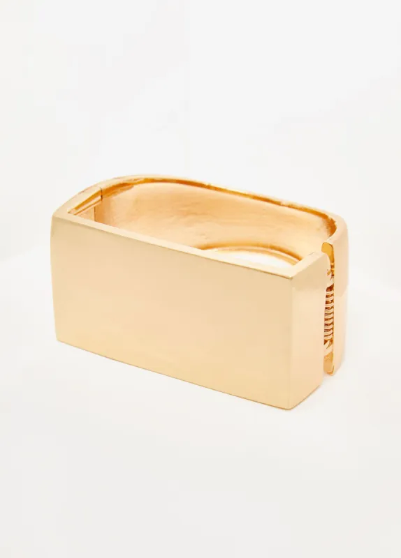 Square Gold Tone Hinge Cuff sold by Ashley Stewart