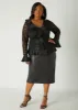 Satin Trimmed Lace Top sold by Ashley Stewart