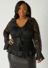 Satin Trimmed Lace Top sold by Ashley Stewart