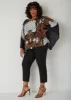 Printed Drama Sleeved Blouse sold by Ashley Stewart