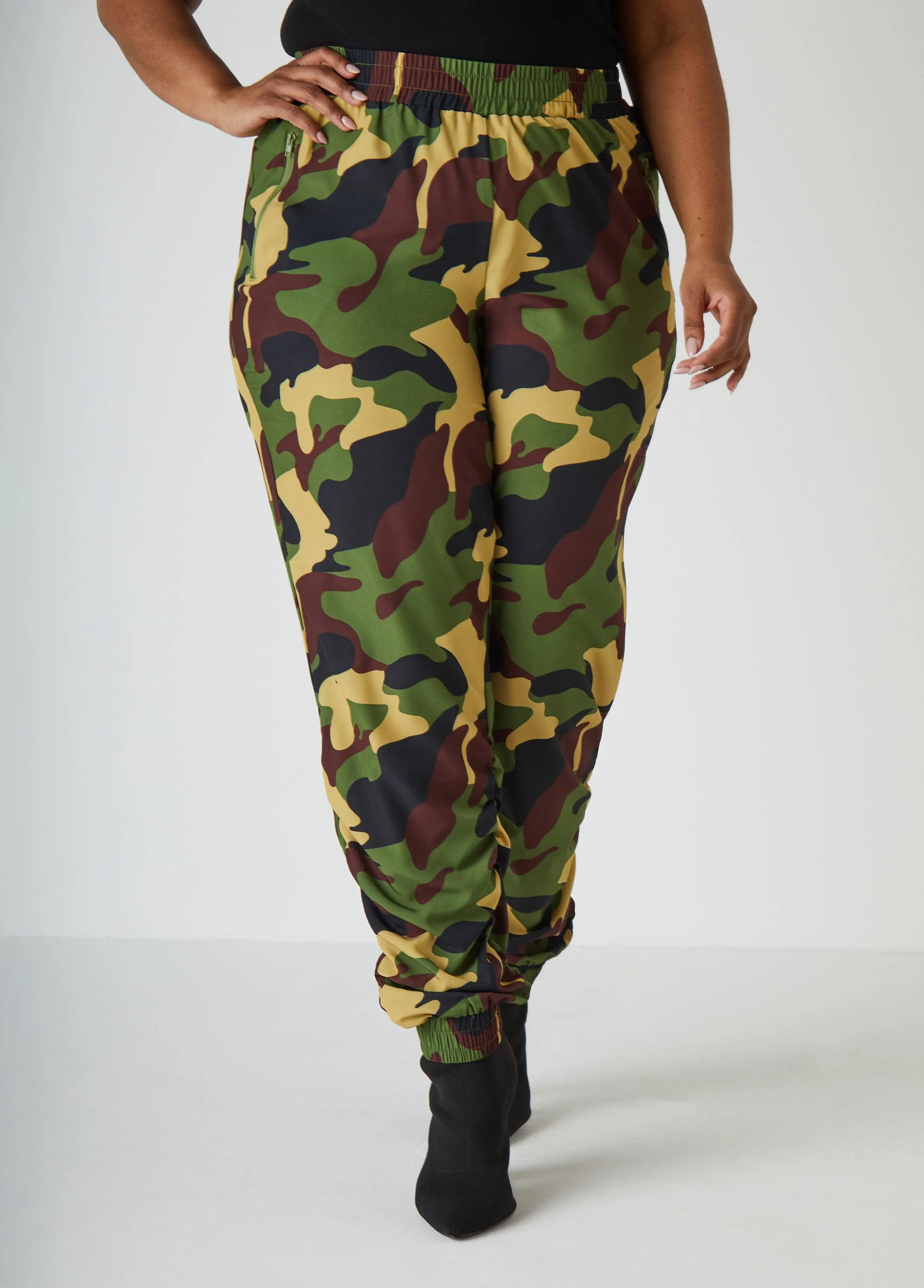 Camo Print Joggers sold by Ashley Stewart product image thumbnail 3