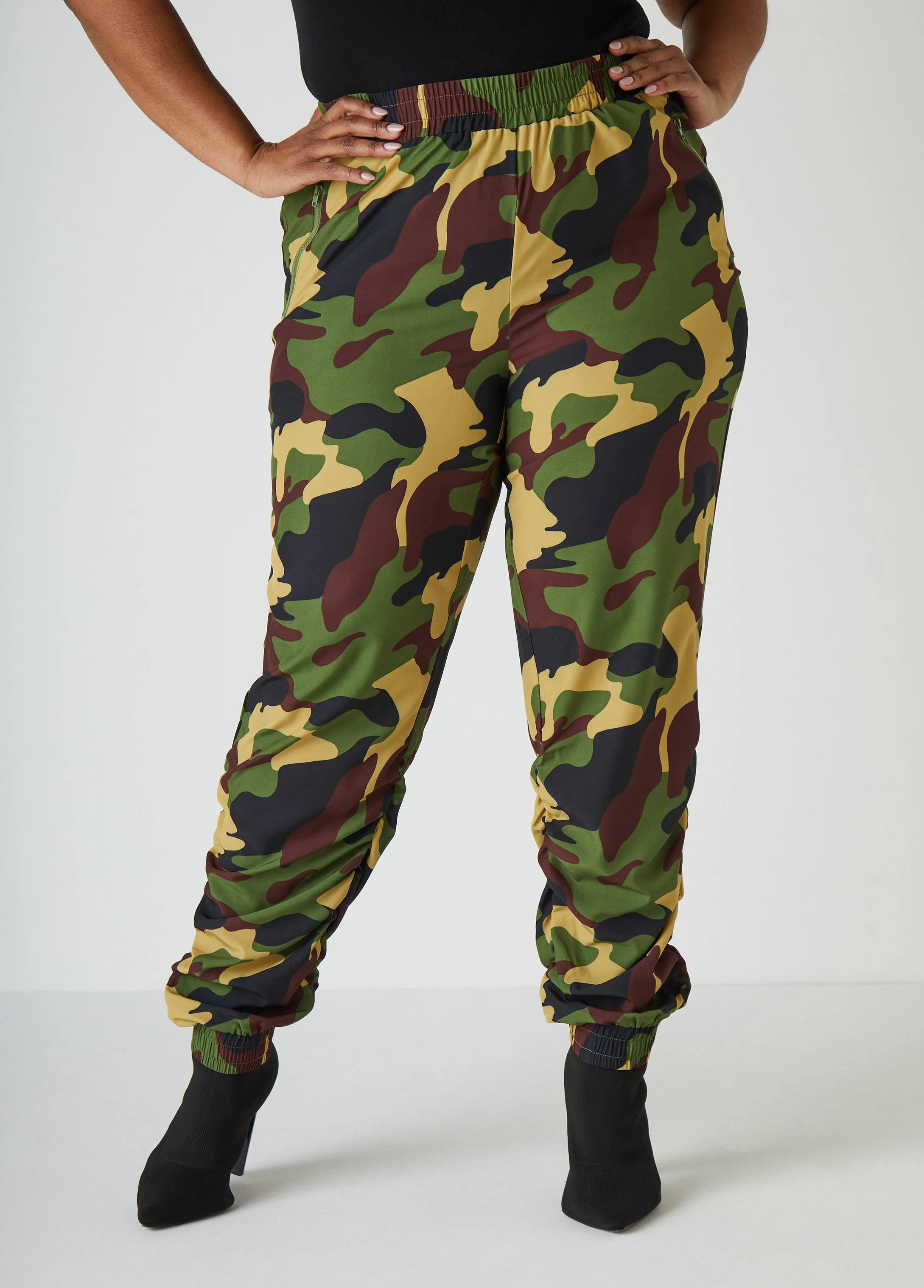Camo Print Joggers sold by Ashley Stewart product image thumbnail 4