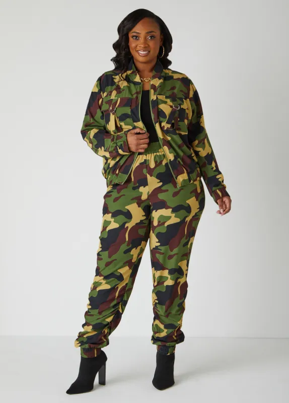 Camo Print Joggers sold by Ashley Stewart