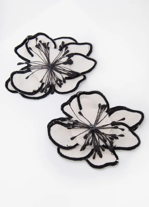 Embroidered Flower Earrings sold by Ashley Stewart