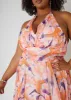Floral Organza Halter Gown sold by Ashley Stewart