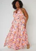 Floral Organza Halter Gown sold by Ashley Stewart