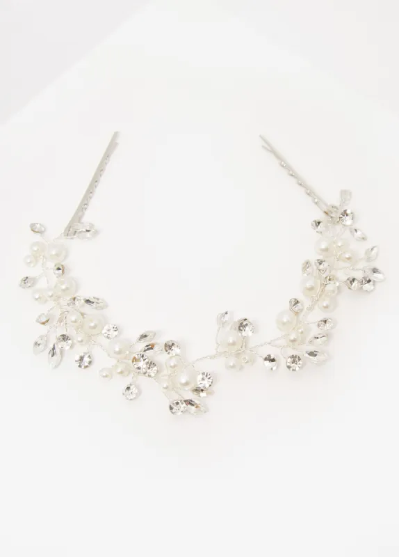 Crystal And Faux Pearl Headpiece sold by Ashley Stewart