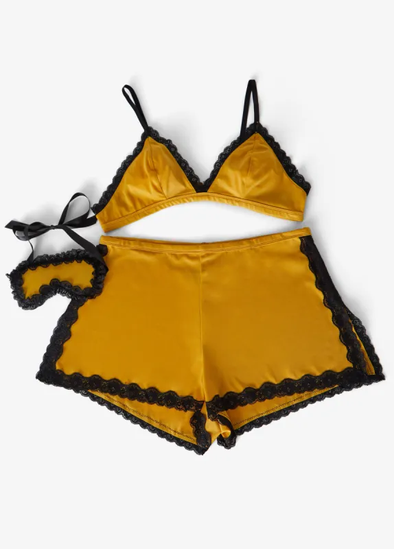 Bralette & Shorts Three Piece Set sold by Ashley Stewart