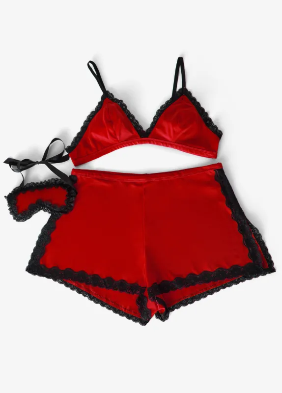 Bralette And Shorts 3 Piece Set sold by Ashley Stewart