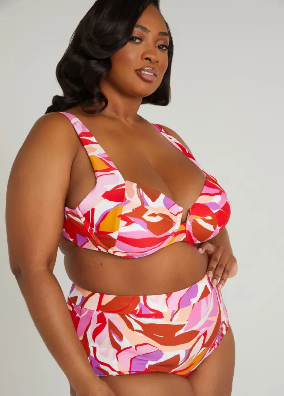 Raisins Curve Floral Bikini Top made by Ashley Stewart