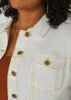 Frayed Stretch Denim Jacket sold by Ashley Stewart