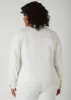 Frayed Stretch Denim Jacket sold by Ashley Stewart