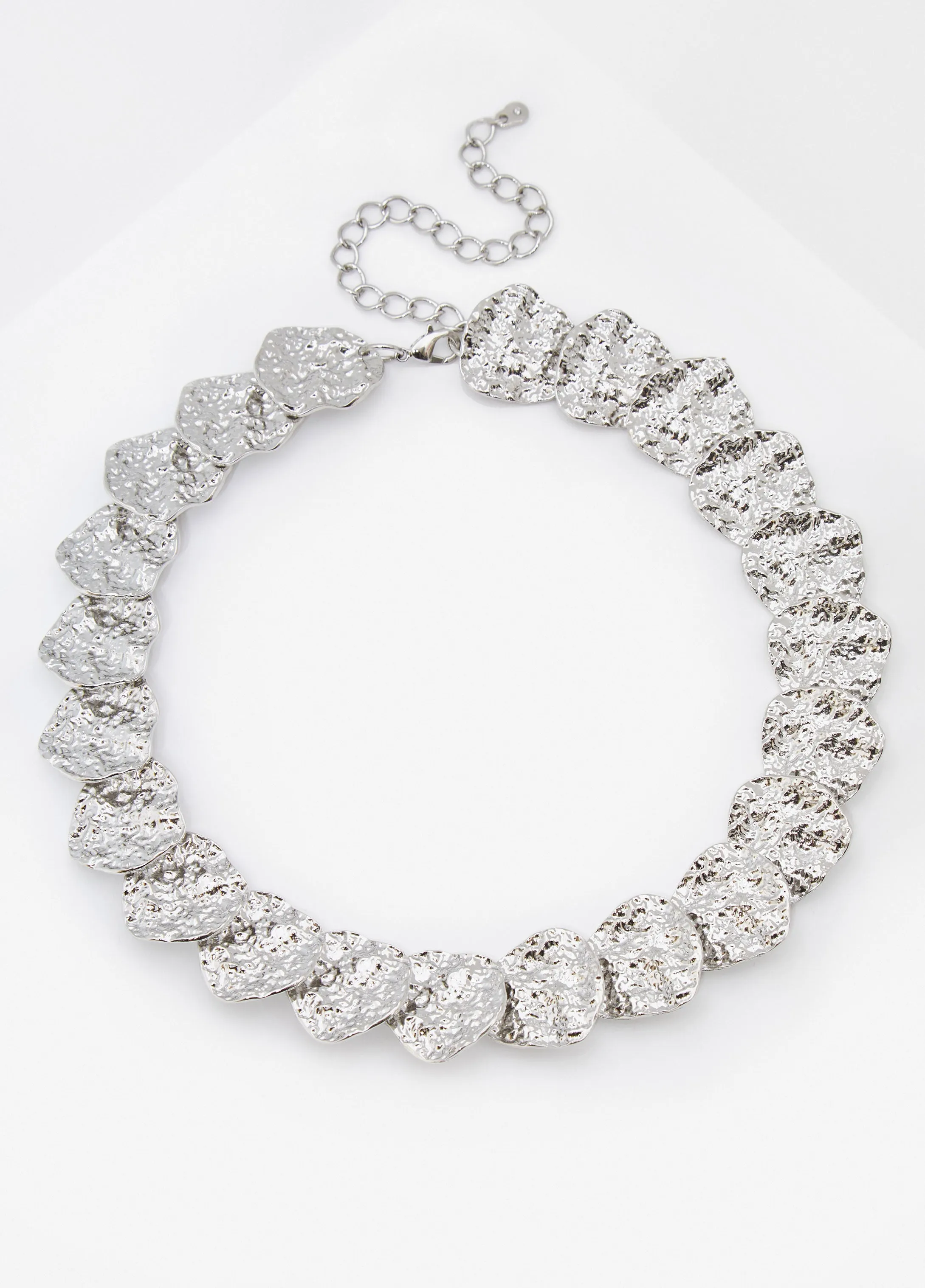 Hammered Silver Tone Necklace sold by Ashley Stewart