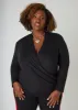 Faux Wrap Hacci Knit Top sold by Ashley Stewart
