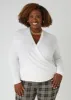 Faux Wrap Hacci Knit Top sold by Ashley Stewart