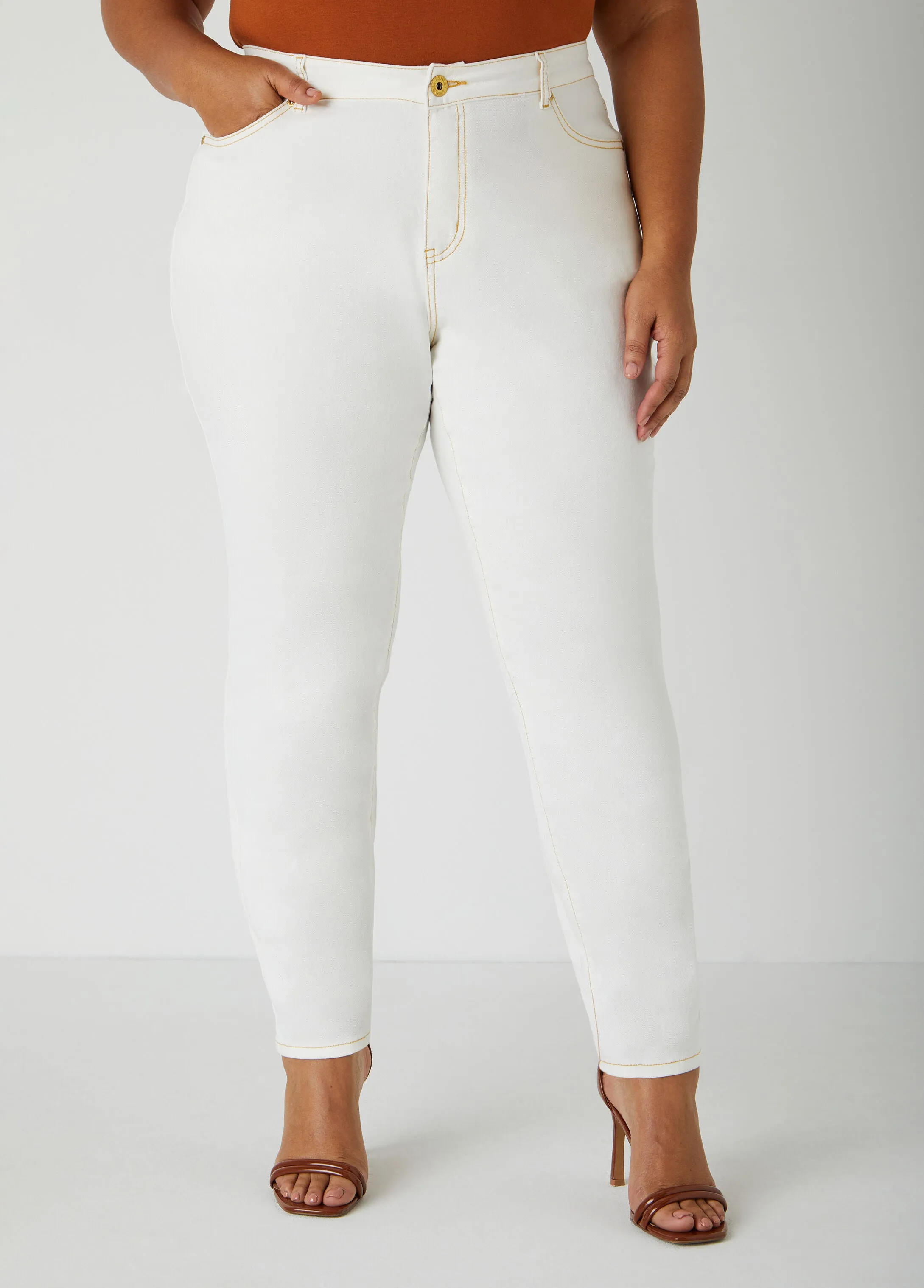 High Waist Skinny Jeans sold by Ashley Stewart product image thumbnail 3