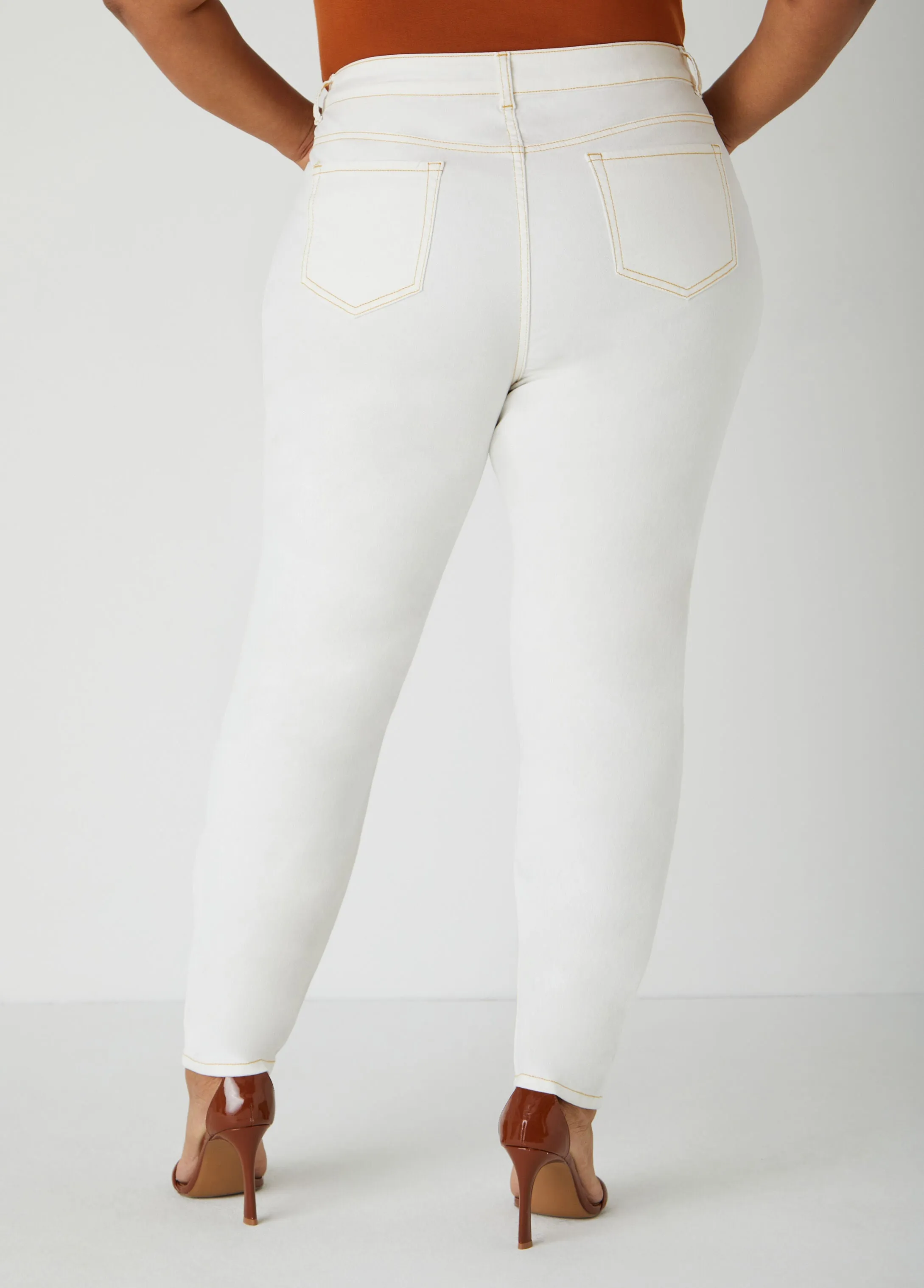 High Waist Skinny Jeans sold by Ashley Stewart product image thumbnail 2